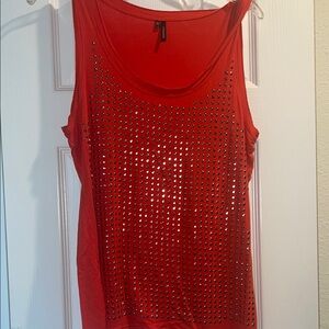 Maurices Red Sequin Tank Top